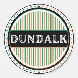Dundalk City Pride Emblem – Irish Identity Runder Aufkleber