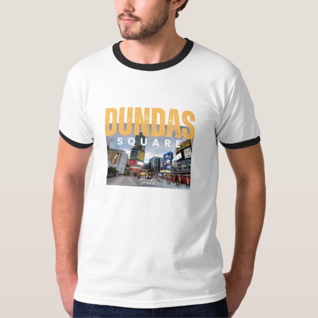 Dundas Square Toronto Iconic Sehenswürdigkeit T-Shirt (Vorderseite)