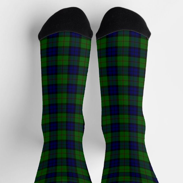 Dundas Tartan Blau kariert Socken (Oben)