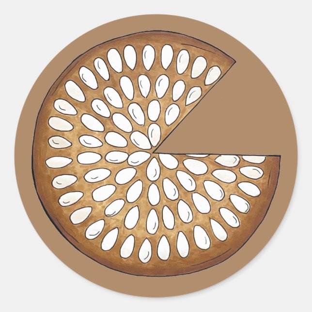 Dundee Cake Scotland Scottish Food British Bakes Runder Aufkleber (Vorderseite)