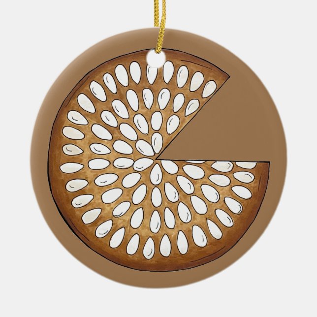 Dundee Cake Scotland Scottish Food Fruchtkuchen Keramik Ornament (Vorne)