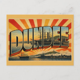 Dundee Schottland Vintage-Reise Kunst Postkarte