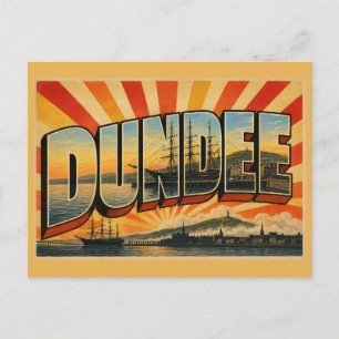Dundee Schottland Vintage-Reise Kunst Postkarte