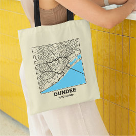 Dundee, Scotland City Map Tote Bag Tragetasche