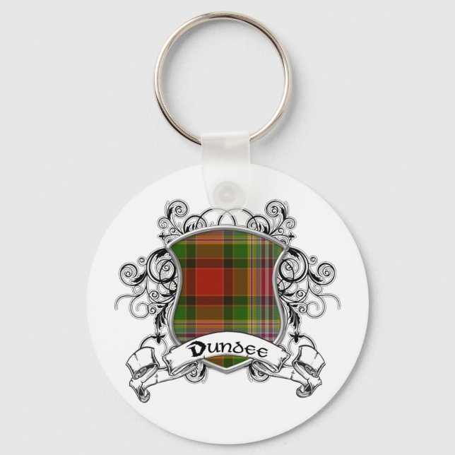 Dundee Tartan Shield Schlüsselanhänger (Vorderseite)