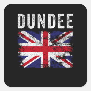 Dundee UK-Flagge Schottland Souvenir Quadratischer Aufkleber