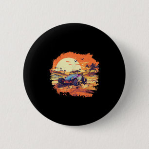 Dune Buggy Clic Beach Car Retro Vintager Sonnenunt Button