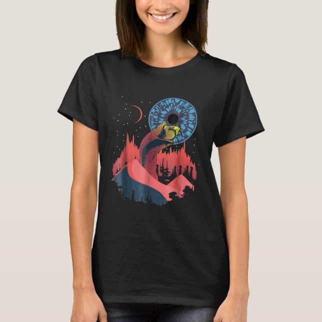 Dune Gift Graphic Blue Eye SciFi WormSign-Shirt T-Shirt (Vorderseite)
