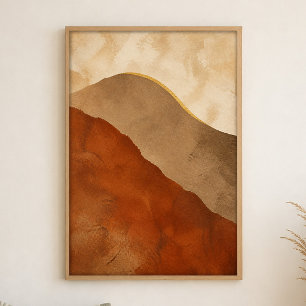 Dune-Sweep-Gouache-Boho-Kunstposter Poster