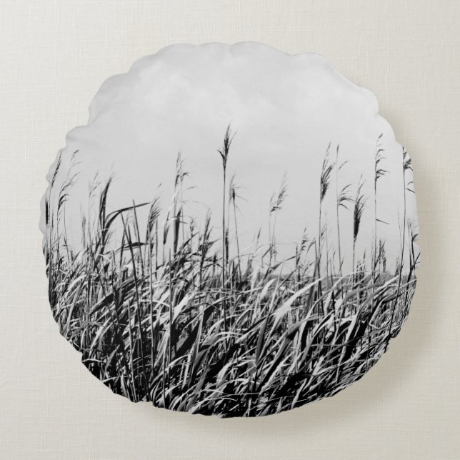 Dune Triptych III Rundes Kissen (Vorderseite)