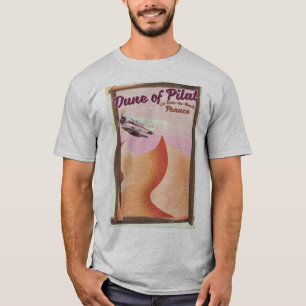 Düne von Pilat, Vintage-Reiseplakat Frankreich. T-Shirt