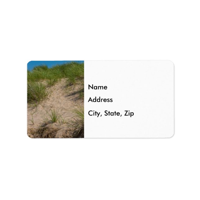 Düne von Seeziegen Adressaufkleber (Vorne)