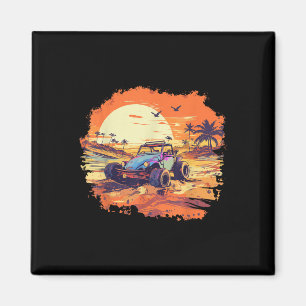 Dünen-Buggy Clic Strand Auto Retro Vintage Sonnenu Magnet