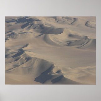 Dünen der Namib-Wüste vom Himmel Poster
