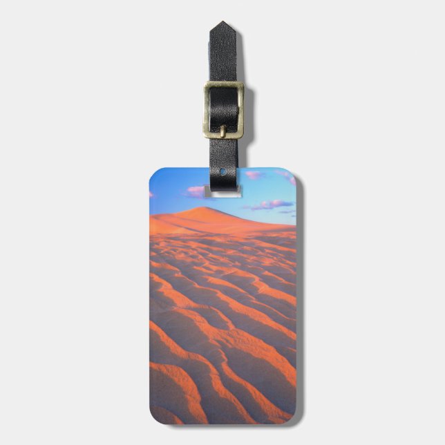Dünen, Sanddünen und Wolken Gepäckanhänger (Vorderseite vertikal)
