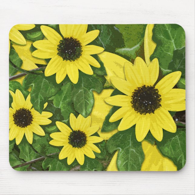 Dünen-Sonnenblumen-Mauspad Mousepad (Vorne)