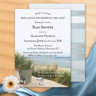 Dunes and Beach Nautical Baby Shower Einladung