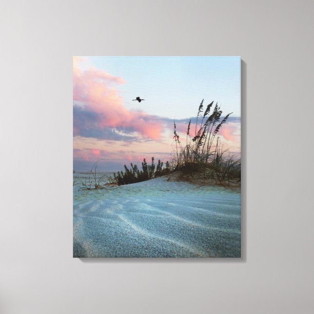 Dunes Sunset Leinwand Foto Print (Vorderseite)