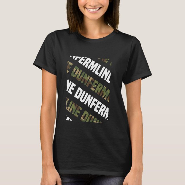 Dunfermline Camouflage Pattern Green Camouflage T-Shirt (Vorderseite)