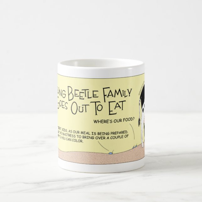 Dung Beetle Familie geht zum Essen Kaffeetasse (Mittel)