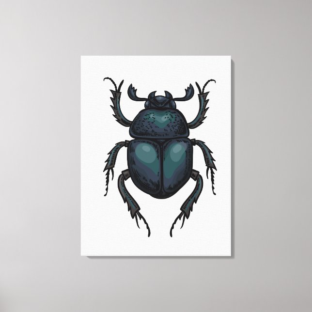Dung beetle leinwanddruck (Vorderseite)