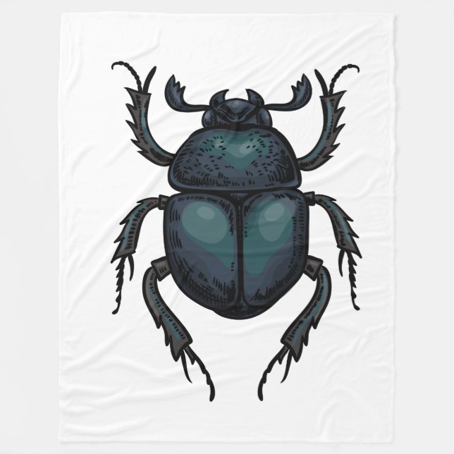Dung Käfer Fleecedecke (Vorderseite)