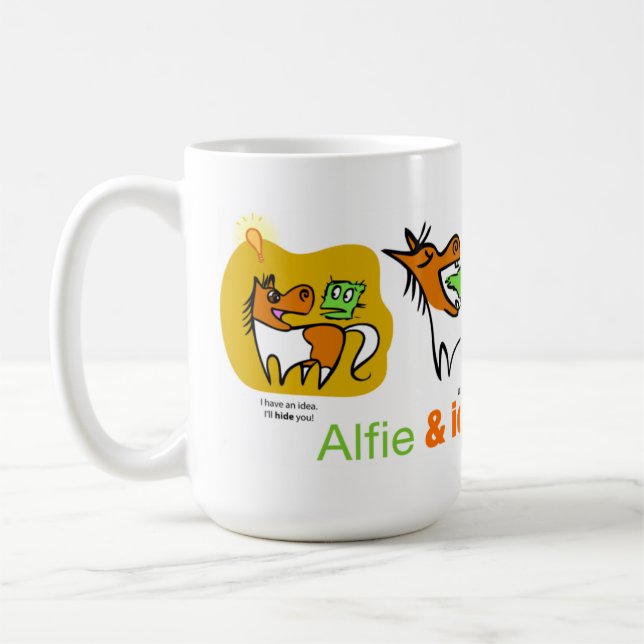 Düngemittel geschehen Cartoon-MinipferdeTasse Kaffeetasse (Links)