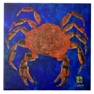 Dungeness Crab R - Large Keramik Tile Fliese