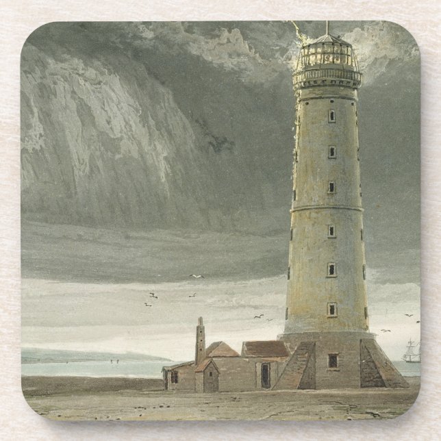 Dungeness Leuchtturm, von 'einer Reise um großes Untersetzer (Vorderseite)