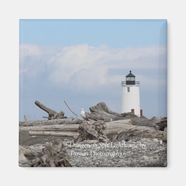 Dungeness Spit Lighthouse Magnet (Vorne)