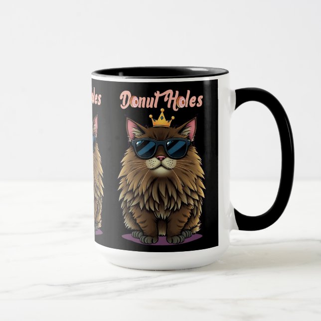 Dungeon Crawler Donut-Löcher Schwarz Tasse (Rechts)