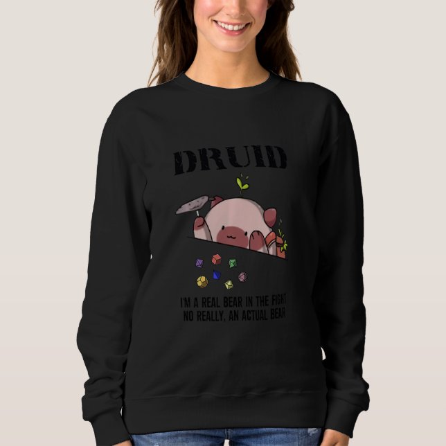 Dungeon Crawler Dragon Master Dm Gaming Cat Druid Sweatshirt (Vorderseite)