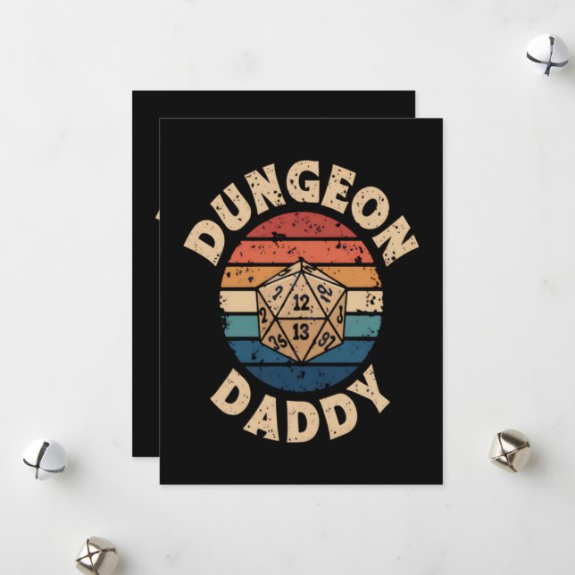 Dungeon Daddy Vatertag Feiertagskarte (Vorderseite/Rückseite Beispiel)