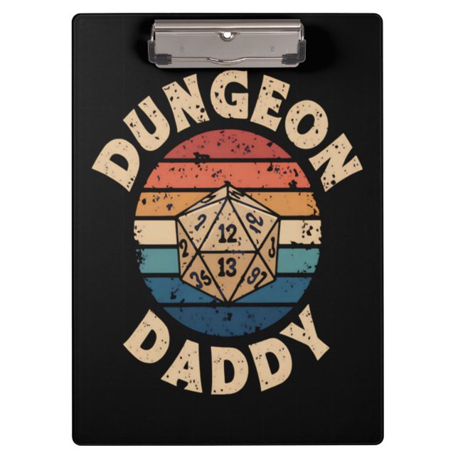 Dungeon Daddy Vatertag Klemmbrett (Vorderseite)