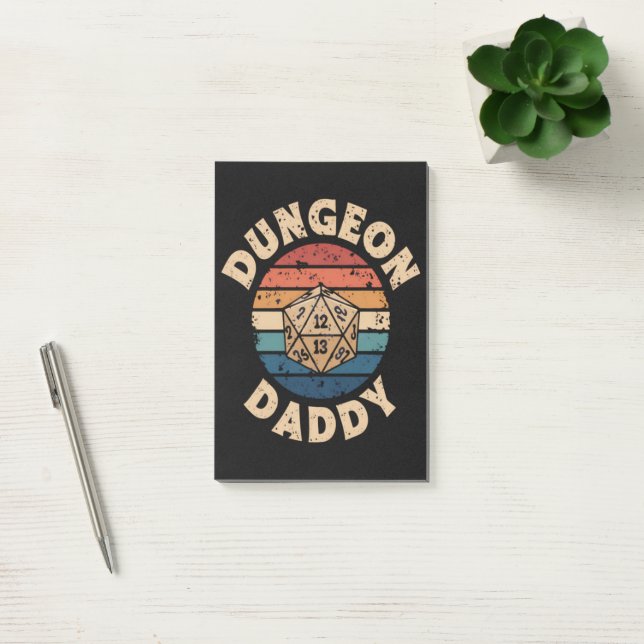 Dungeon Daddy Vatertag Post-it Klebezettel (Büro)