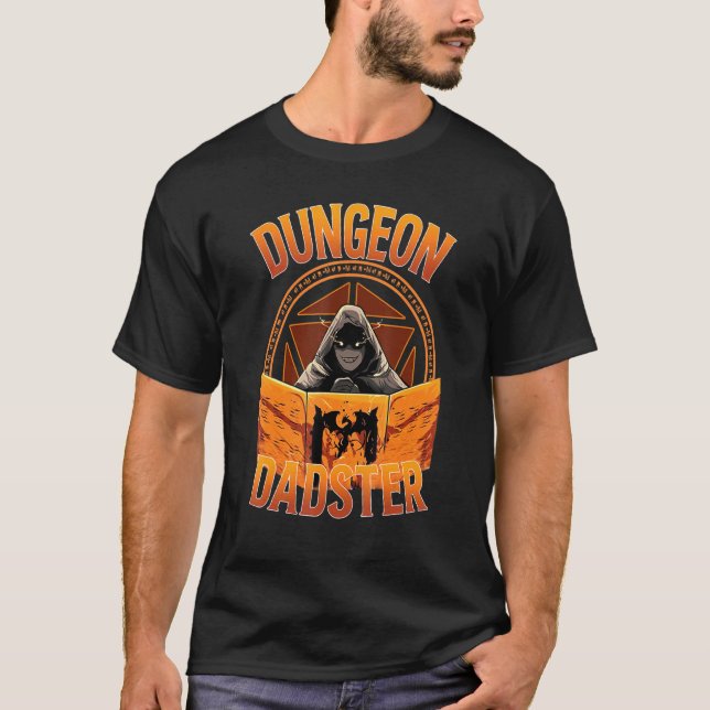 Dungeon Dadster Rpg Gamer Dice Roll Master T-Shirt (Vorderseite)