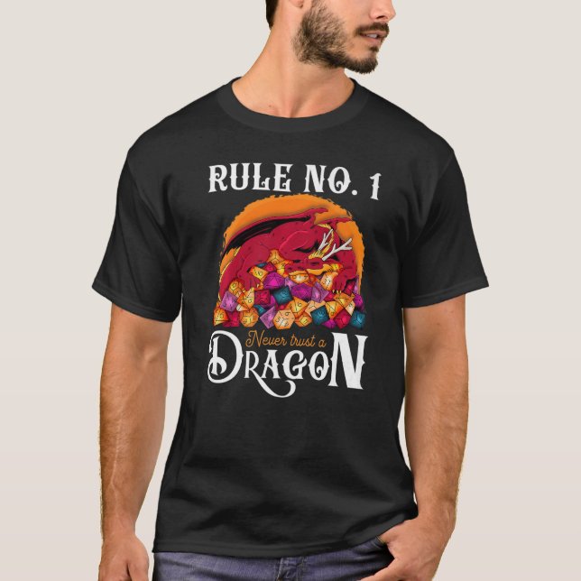 Dungeon Dice Shirt traut einem Dragon RPG Gamer ni (Vorderseite)
