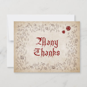 Dungeon Map RPG Gamer Wedding Dankeskarte