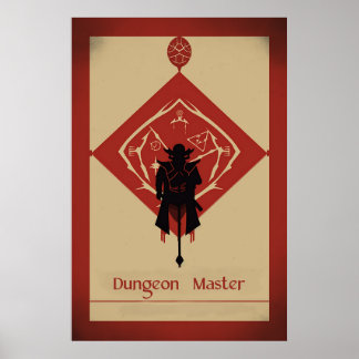 Dungeon Master Minimalistisch Poster