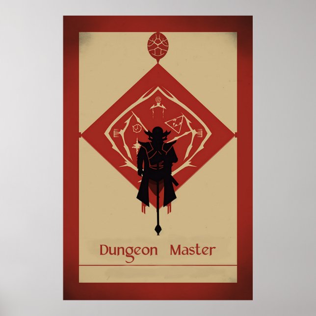 Dungeon Master Minimalistisch Poster (Vorne)