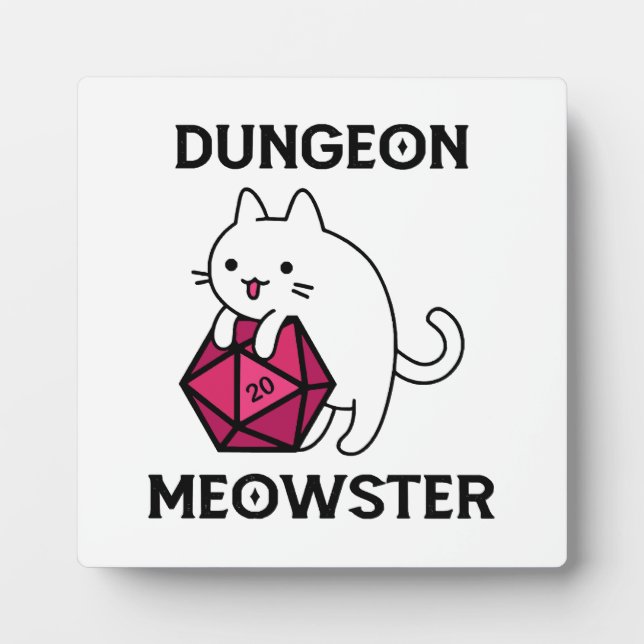 Dungeon Meowster Cat Funny Fotoplatte (Vorderseite)