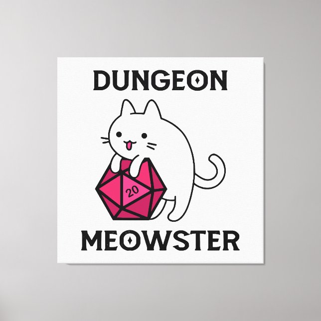 Dungeon Meowster Cat Funny Leinwanddruck (Vorderseite)