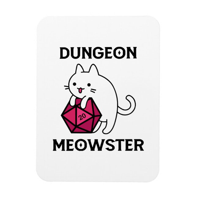 Dungeon Meowster Cat Funny Magnet (Vertikal)