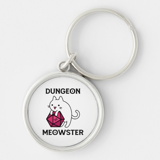 Dungeon Meowster Cat Funny Schlüsselanhänger (Vorne)