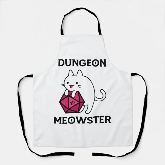 Dungeon Meowster Cat Funny Schürze (Vorderseite)