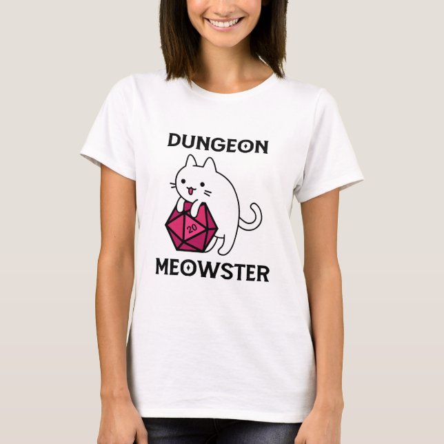 Dungeon Meowster Cat Funny T-Shirt (Vorderseite)