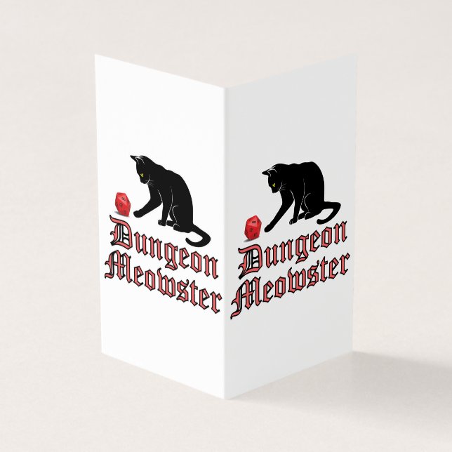 Dungeon Meowster Funny RPG Cat with Dice (Vorderseite)
