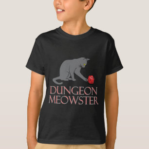 Dungeon Meowster Funny RPG Cat with Dice T-Shirt
