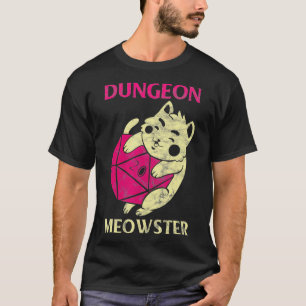 Dungeon Meowster Gamer Geek Katzenliebhaber Introv T-Shirt