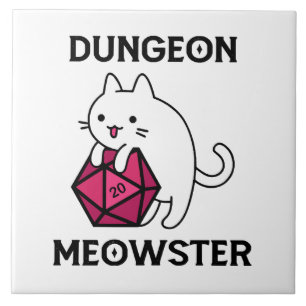 Dungeon Meowster Katze Lustig Fliese